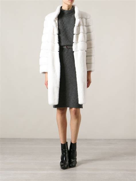 fendi fur jacket white|vintage fendi fur coat.